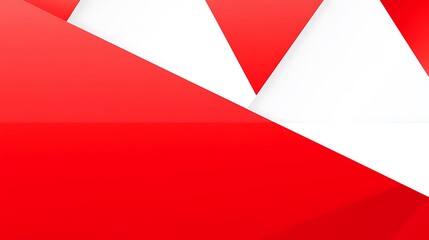 Abstract Red and White Geometric Design