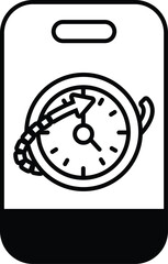 Obraz premium A black and white image of a clock with the hands at the numbers 3 and 9