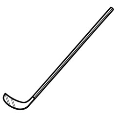 Close-up illustration of a sharp metal ice hockey stick and puck on a white background with a focus on the blade and stick equipment