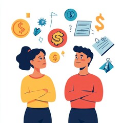 simple illustration of people contemplating tax duties

