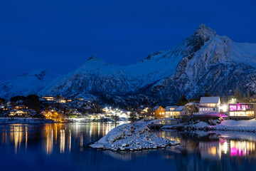 Svolvaer, Lofoten, Norwegen, im Winter