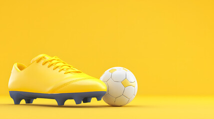 Side view of a football boot kicking a soccer ball, capturing the dynamic motion and energy of a football game in action.
