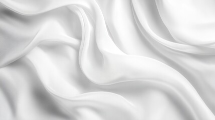 Fototapeta premium Abstract White Silk Waves