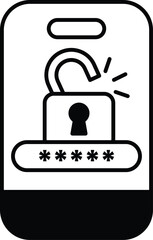 A phone with a lock on it