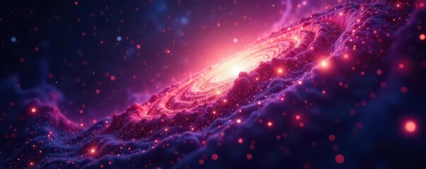 Obraz premium Close-up view of brilliant stars, cosmic dust , galaxy, shine