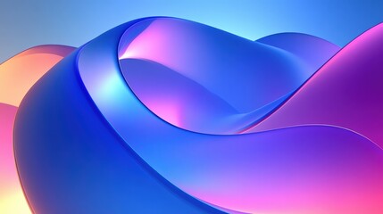 Abstract Colorful Flowing Shapes