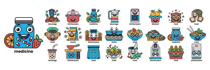 A cartoon character with a smiling face is holding a jar with a smiling face