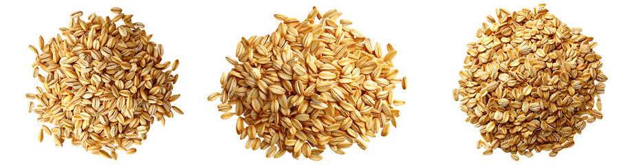 Obraz premium Oats Isolated on Transparent Background for Food, Nutrition, and Health Designs