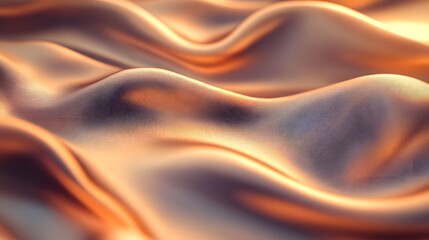 Fototapeta premium Elegant folds of shimmering fabric display gentle waves and highlights