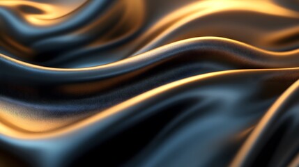 Obraz premium Close up image of a smooth rippling satin fabric surface