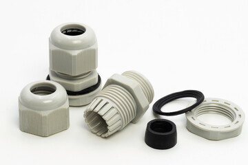 Cable gland components and accessories for electrical wiring applications
