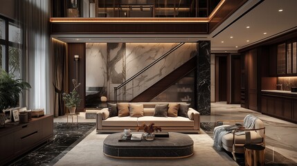 A bright, minimalist home with natural light and potted plants.