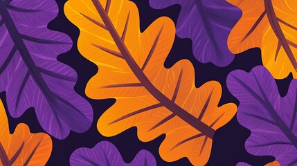 Autumn Oak Leaves Pattern. (27)