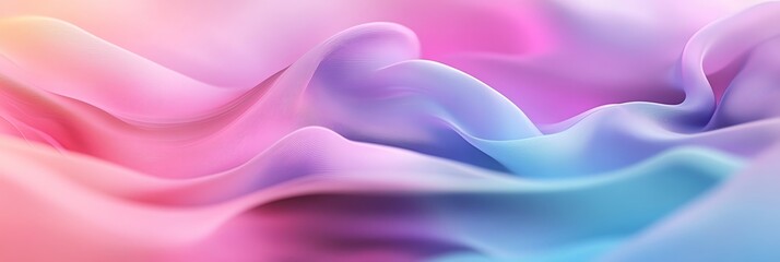 Obraz premium Abstract Colorful Silk Fabric Flowing with Soft Waves and Pastel Tones