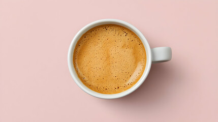 Fototapeta premium White Coffee Cup On Pink Background