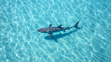 Spotted Shark In Turquoise Water