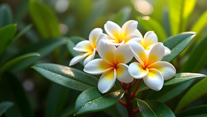 Obraz premium frangipani plumeria flower