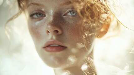 Ethereal Portrait with Light Trails and Soft Focus