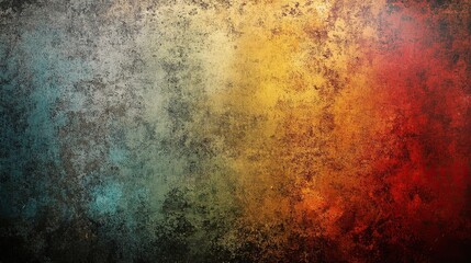 Vibrant Grunge Art Wall with Gradient Lighting, Abstract and Textured Design
