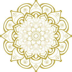 Circular pattern in the form of a mandala. Henna tattoo mandala. Mehndi style. Decorative pattern in oriental style. Coloring book page.