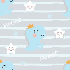 Pattern dinosaur blue.ai