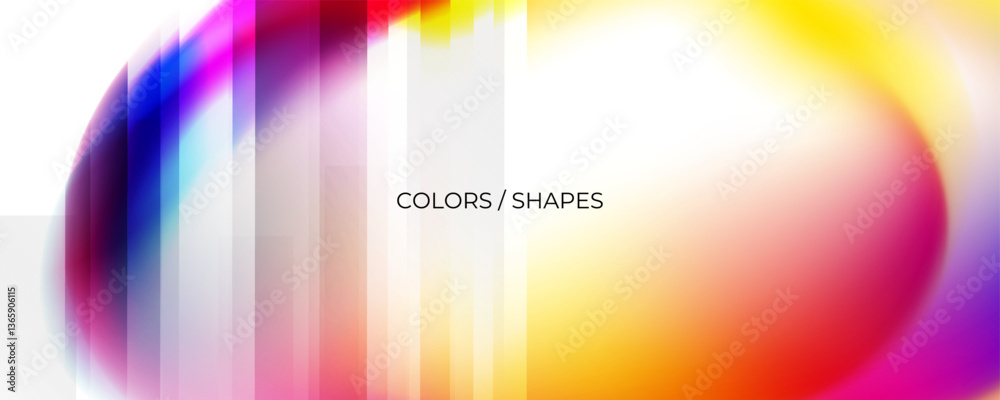 Leinwandbilder bright fluid colors and abstract shapes. prism effect. vertical lines. futuristic blurred vibrant co
