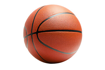 Fototapeta premium Basketball on a white background in a studio environment shot.