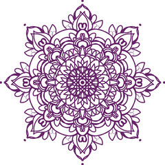 Circular pattern in the form of a mandala. Henna tattoo mandala. Mehndi style. Decorative pattern in oriental style. Coloring book page.
