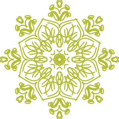 Circular pattern in the form of a mandala. Henna tattoo mandala. Mehndi style. Decorative pattern in oriental style. Coloring book page.