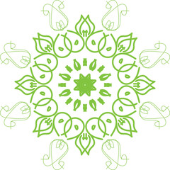 Circular pattern in the form of a mandala. Henna tattoo mandala. Mehndi style. Decorative pattern in oriental style. Coloring book page.