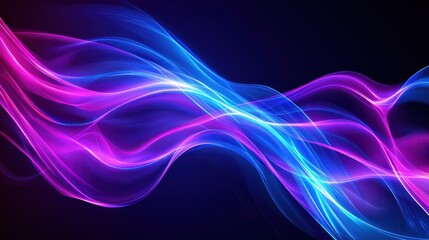Obraz premium Abstract glowing wavy lines