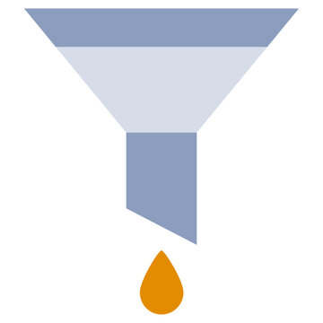 Oil Funne Flat Design Style Icon - Car Service