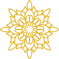 Circular pattern in the form of a mandala. Henna tattoo mandala. Mehndi style. Decorative pattern in oriental style. Coloring book page.