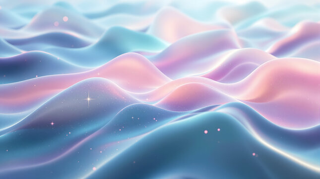 Tachisme, Calm Hyperwave Abstract, Ethereal Glow and Fluid Diffusion, Peaceful Essence. 