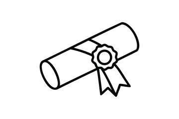 Diploma Icon vector on white background