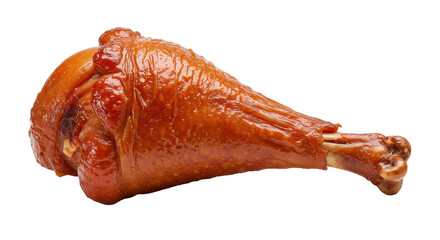 Isolated Roasted Cooked Chicken Leg