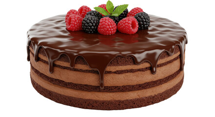 chocolate cake with strawberry