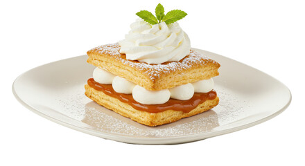 Isolated Mille-Feuille Cake