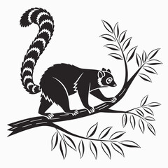 cuscus black silhouette icon vector