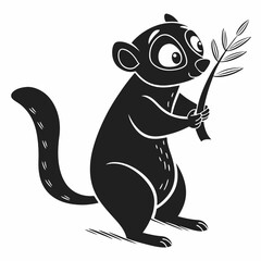 cuscus black silhouette icon vector