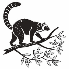 cuscus black silhouette icon vector