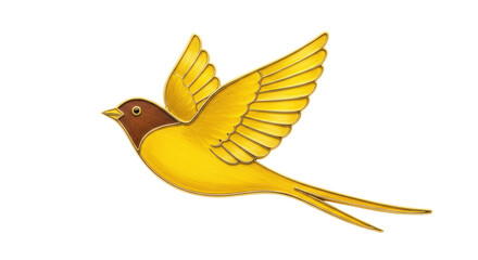 Isolated Golden Bird
