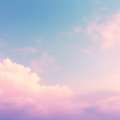 Pastel Pink and Blue Sky Cloudscape Scene
