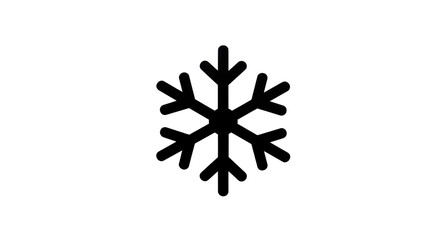 Isolated Black Snowflake