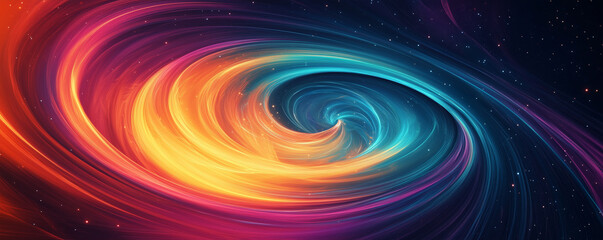 Obraz premium Cosmic whirlpool showcases the mesmerizing formation of black holes in deep space at a distant galaxy