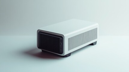 A compact power supply unit with a sleek design, placed on a white background