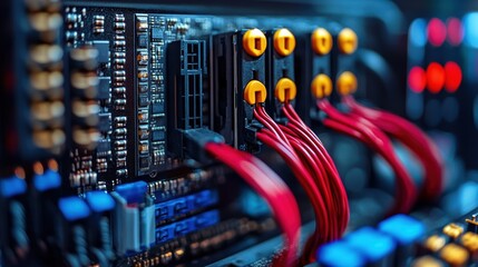 A close-up shot of the cables and connectors of a power supply unit for a desktop computer