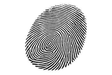Fingerprint identification and forensic science concept.