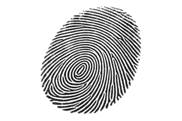 Fingerprint identification and forensic science concept.