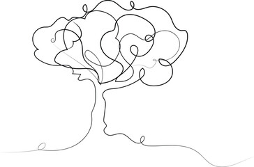 Cartoon vector illustration of a rose and tree with a cute sheep, lamb, and ram in a farm setting with fun, nature, and art elements